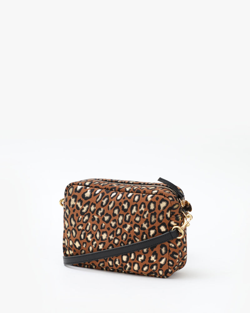 Clare V. Midi Sac Leopard Print Leather Crossbody bag