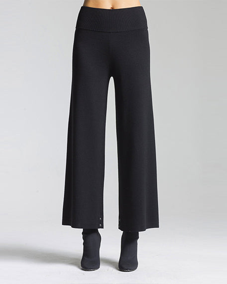 Full Needle Snap Hem Convertible Pant | Black