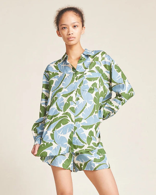 Blake Oversized Boyfriend Shirt Plantain