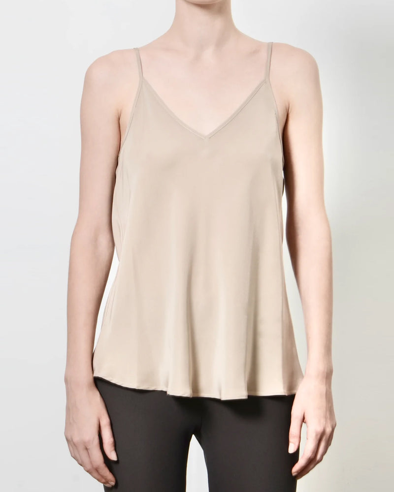 Henrietta Silk Bias Camisole | Mushroom